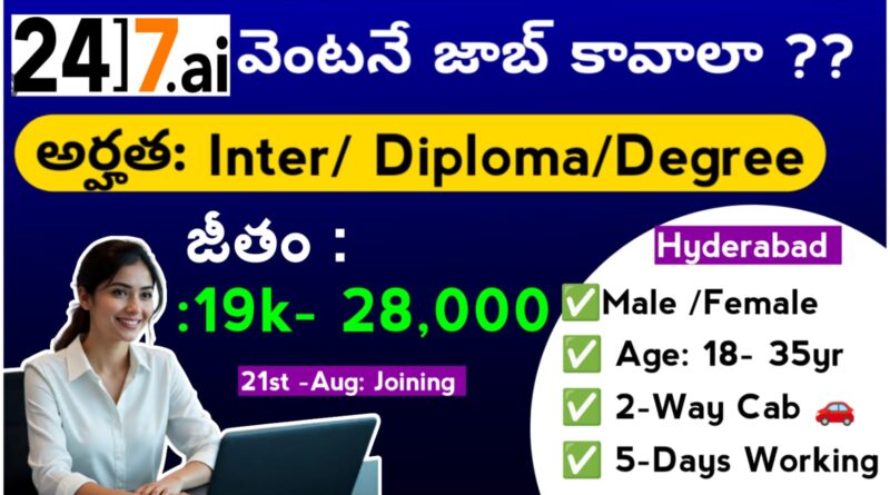 24.7 ai Company Jobs In Hyderabad