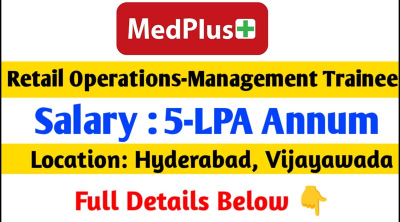 MedPlus Company Job Recruitment 2025