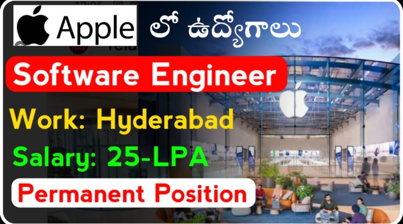 Apple company software engineer jobs in hyderabad