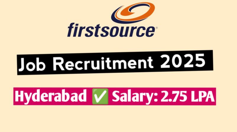Firstsource Company Jobs in Hyderabad