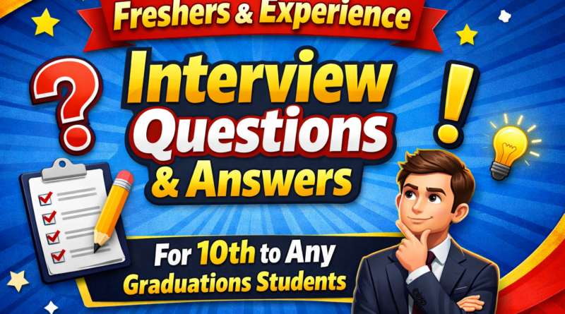 Freshers &Experience Interview Questions 2026