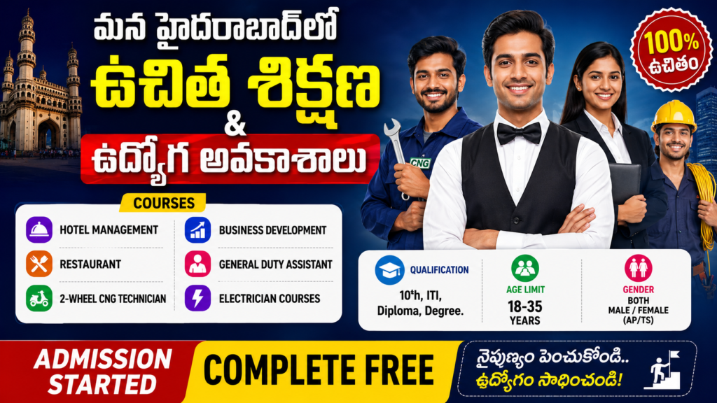 Free Training Free Job Placements in Hyderabad 2026