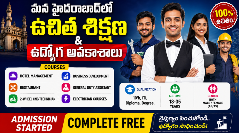 Free Training Free Job Placements in Hyderabad 2026